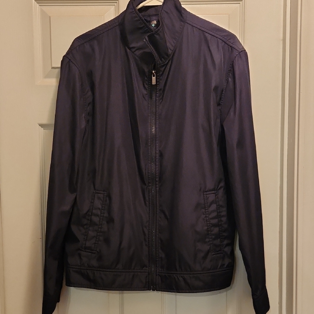Men's Navy Lightweight Zip-Up Jacket